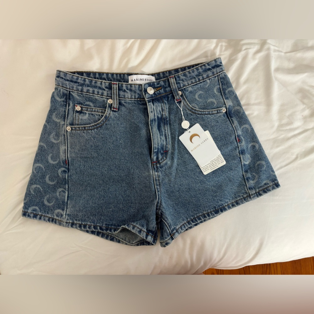 SOLD‼️‼️‼️‼️ Marine Serre Denim Shorts